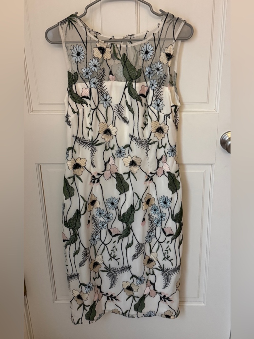 BHLDN Adrianna Papell Gwyn Embroidered Floral Dress 10